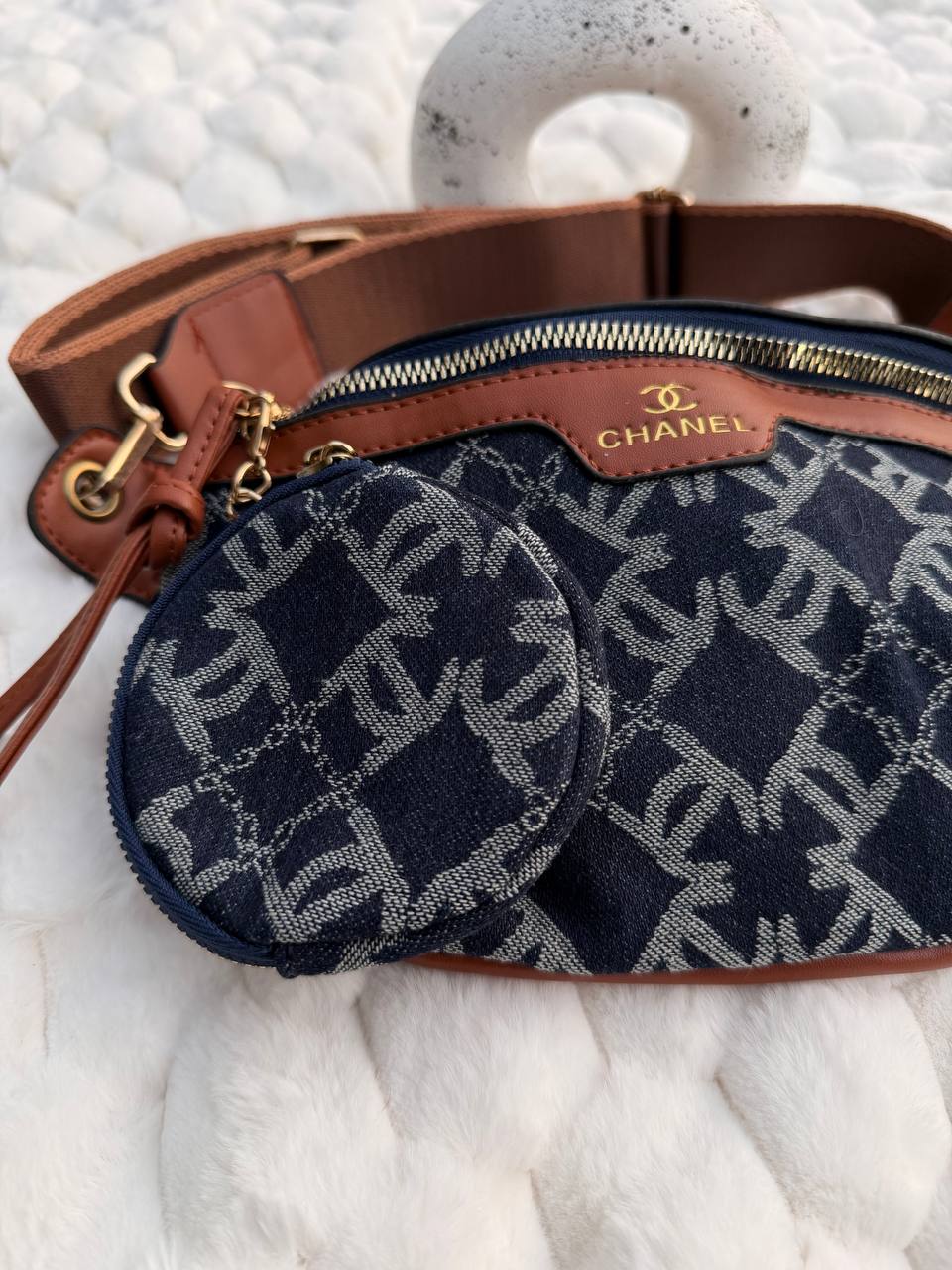 CHANEL Denim Crossbody Bag