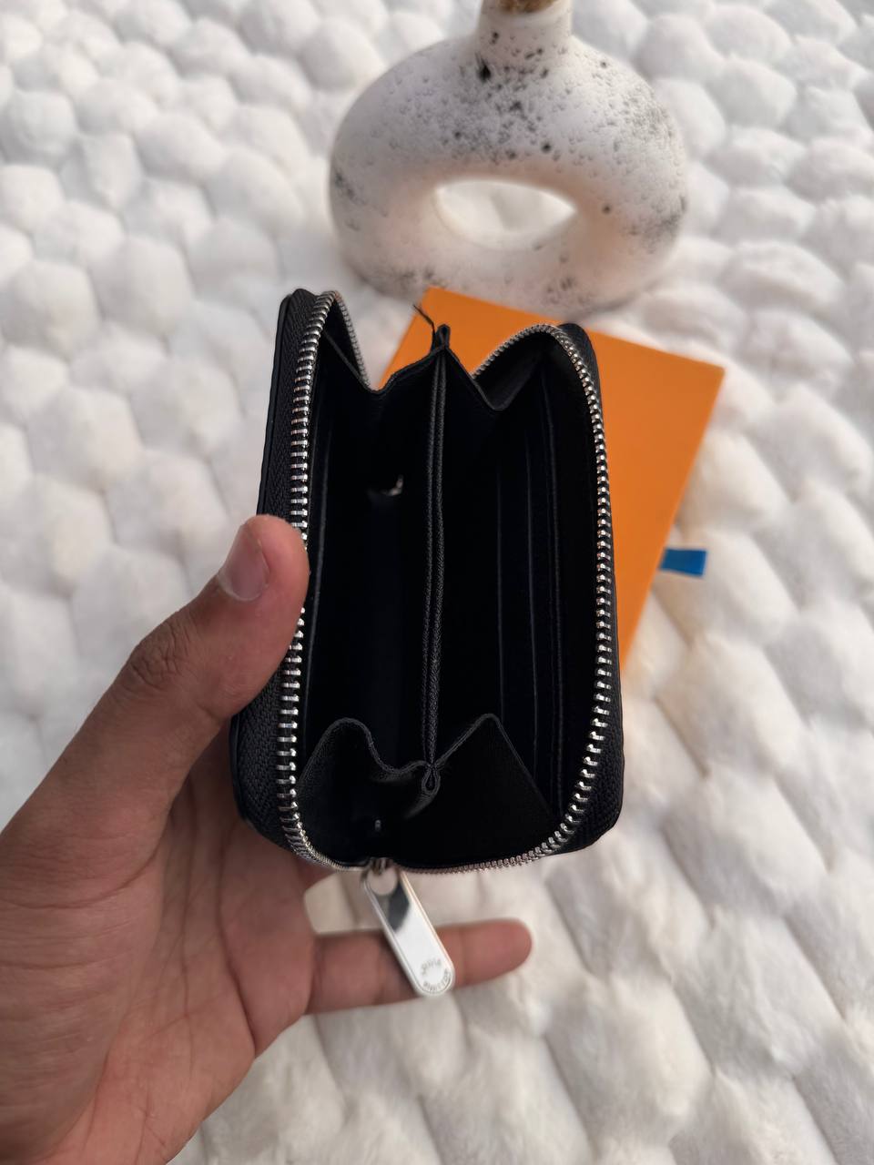 Black L-V Woman Wallet