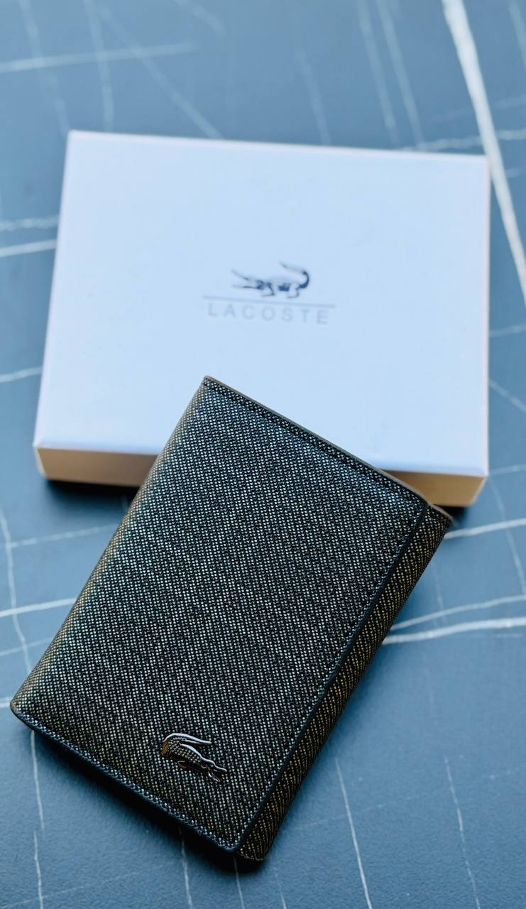 Lacoste Striped Men's Slim Wallet & Card Holder