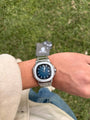 patek philippe silver-blue