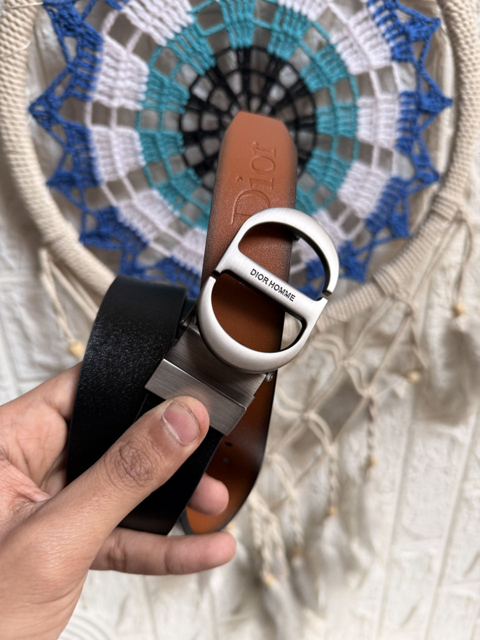 Christian Dior Double-Face Leather Belt