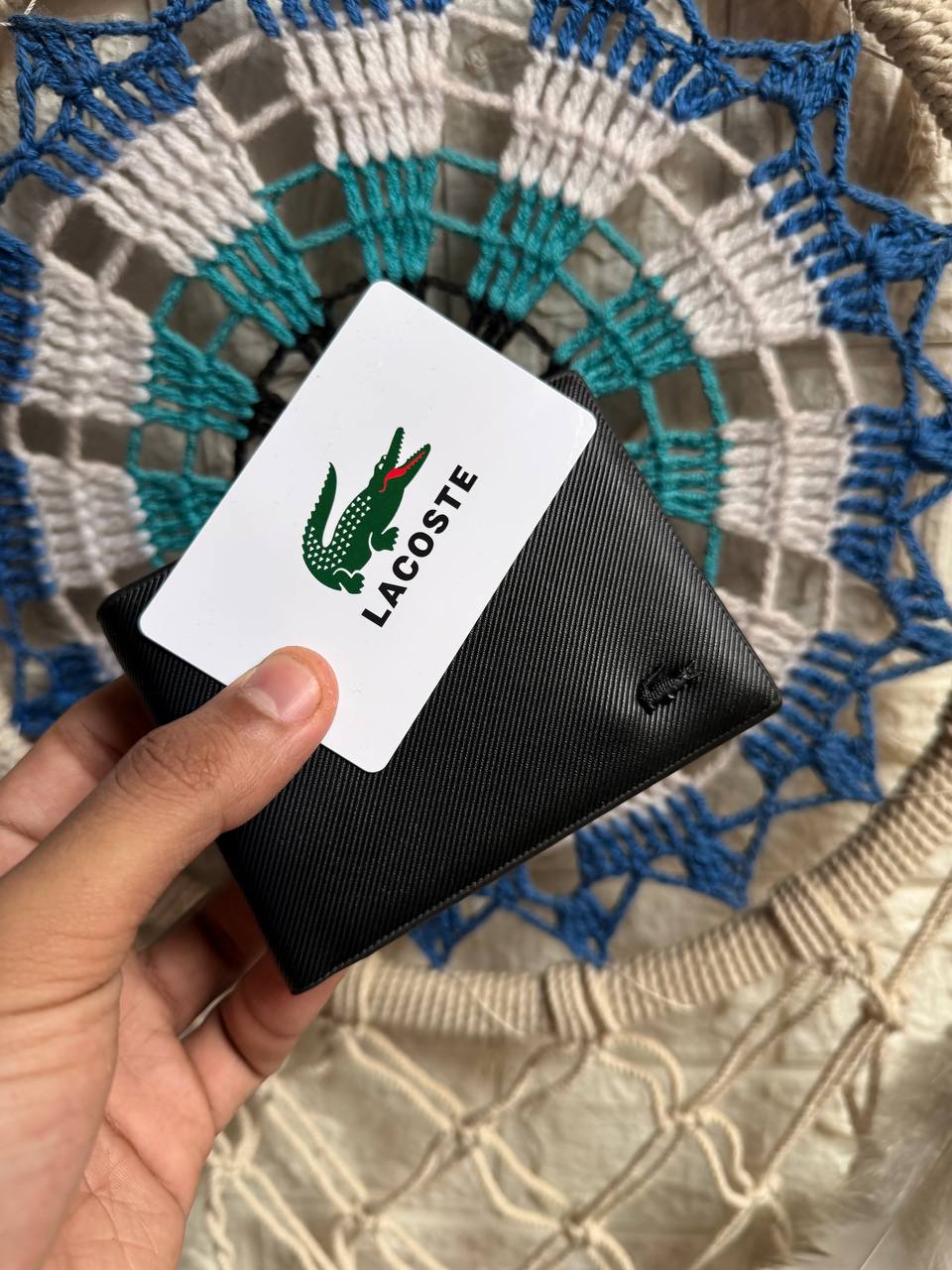 Basic Black Lacoste wallet