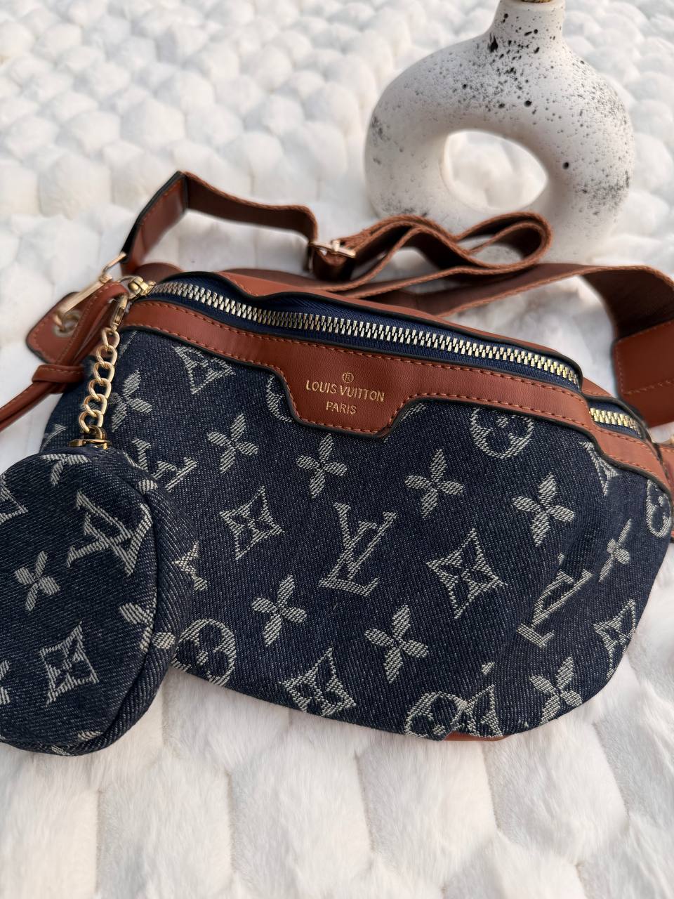 L-v Denim Crossbody Bag 2
