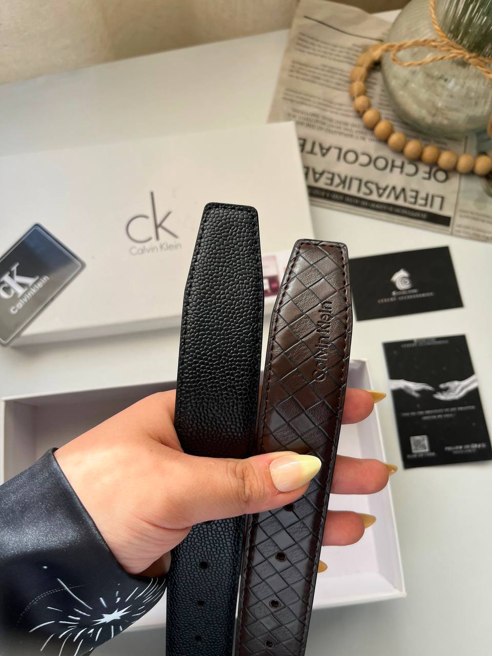 CK 2 Belt 1 buckle “ Mirror original “