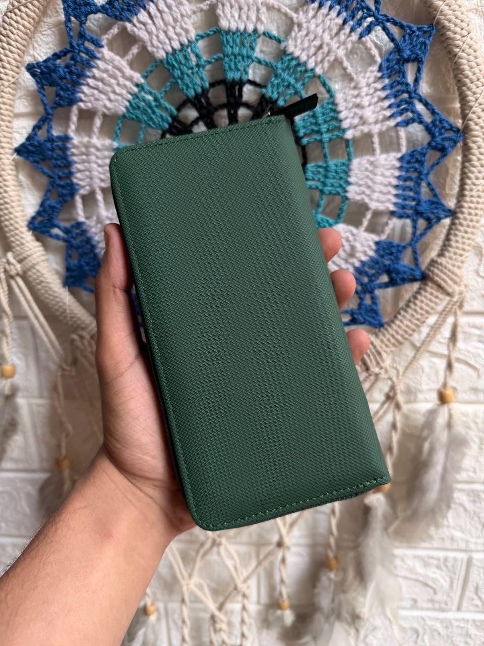 Lacoste Long Zip Around Wallet "Black - Green"