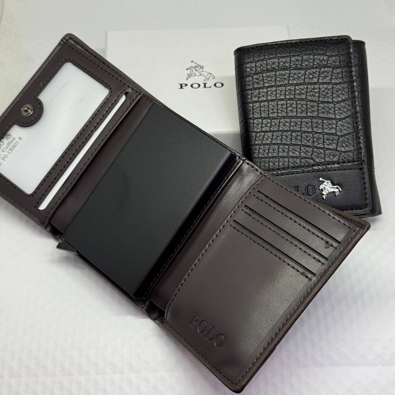 Polo Men's Slim Wallet & Card Holder