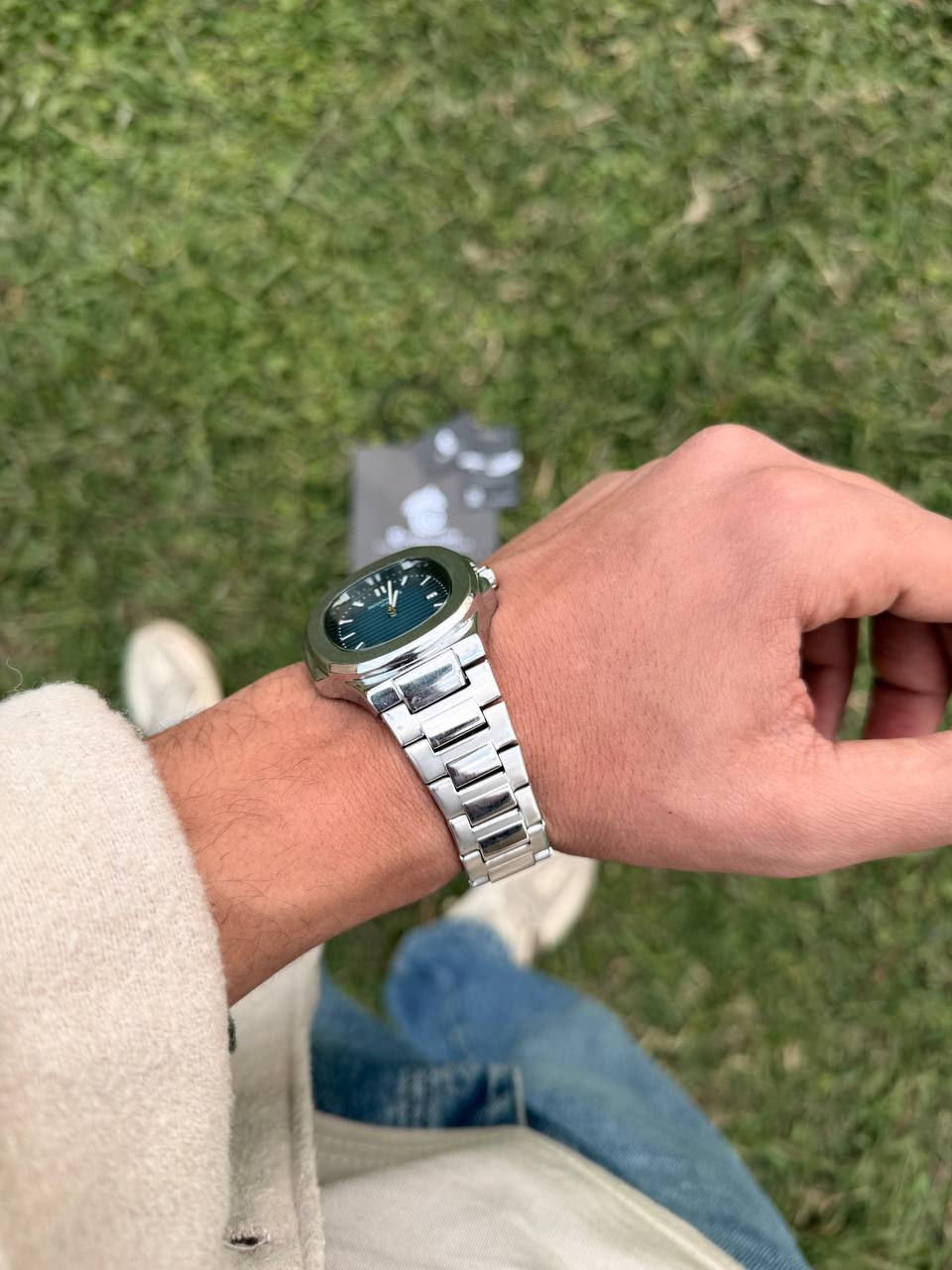 patek philippe silver-blue