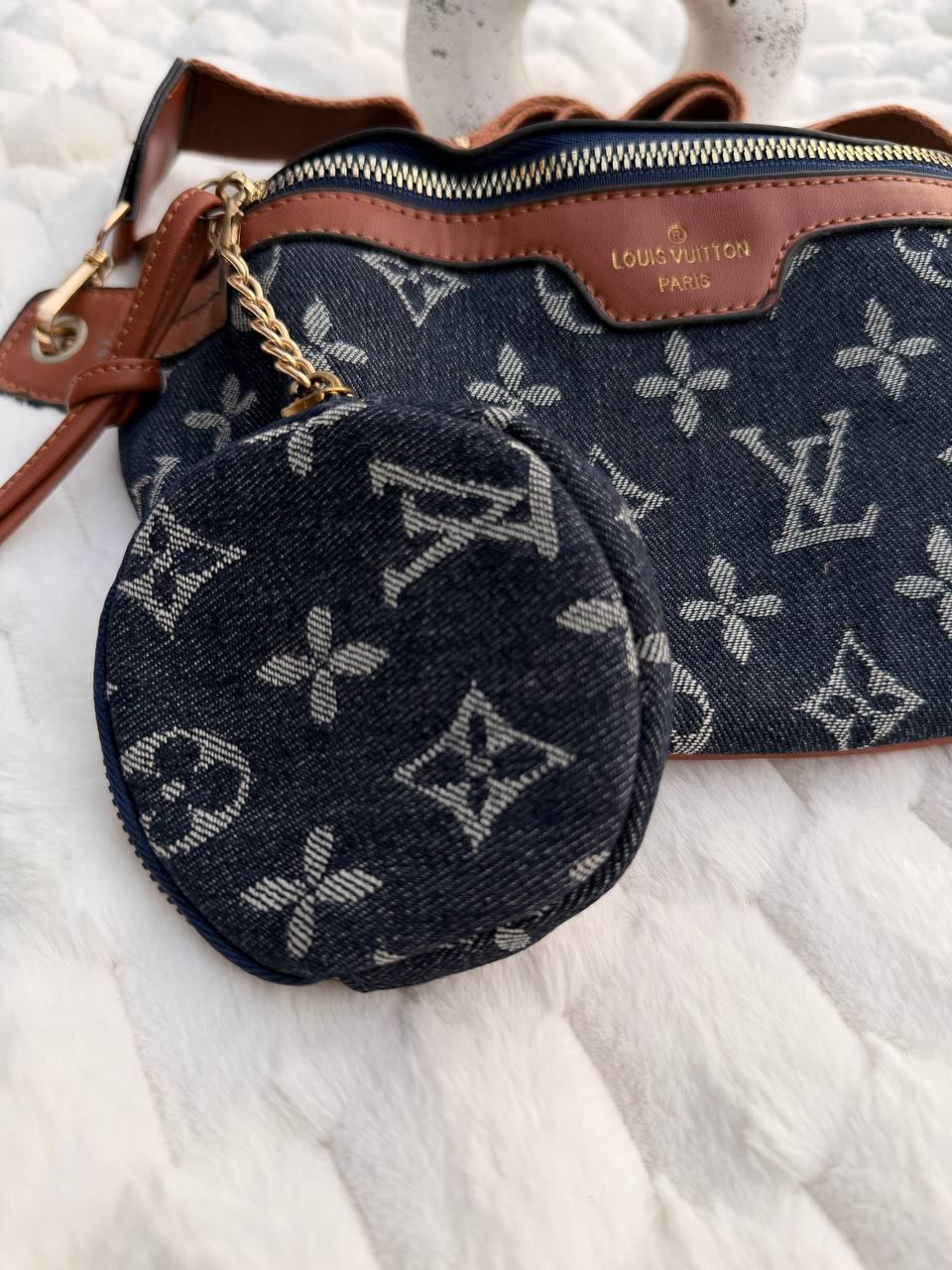 L-v Denim Crossbody Bag 2