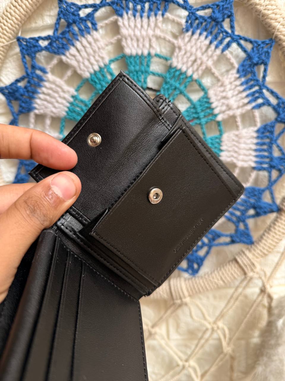 Black-White Lacoste wallet “ Mirror original “