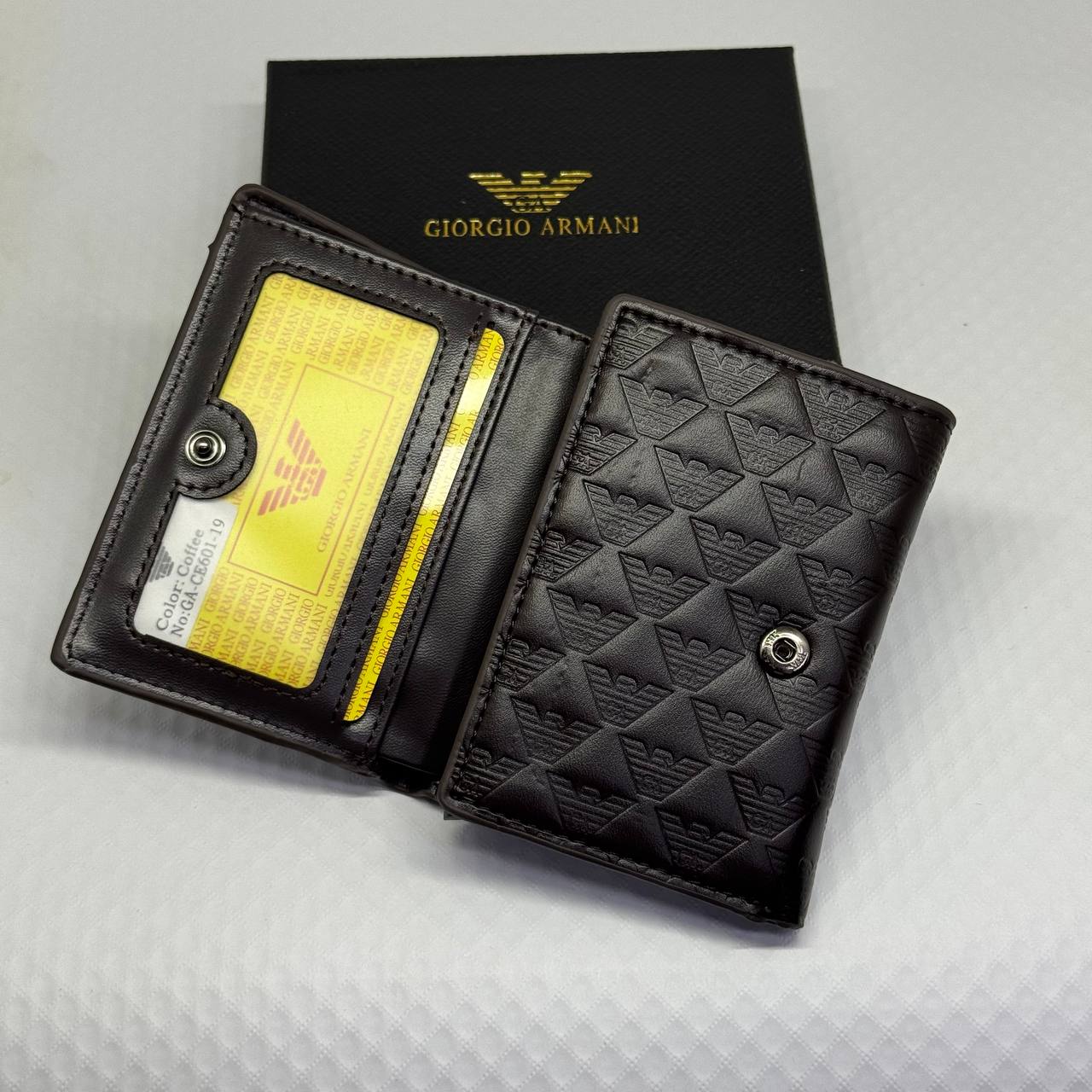 Armani Men's Slim Wallet Card Holder