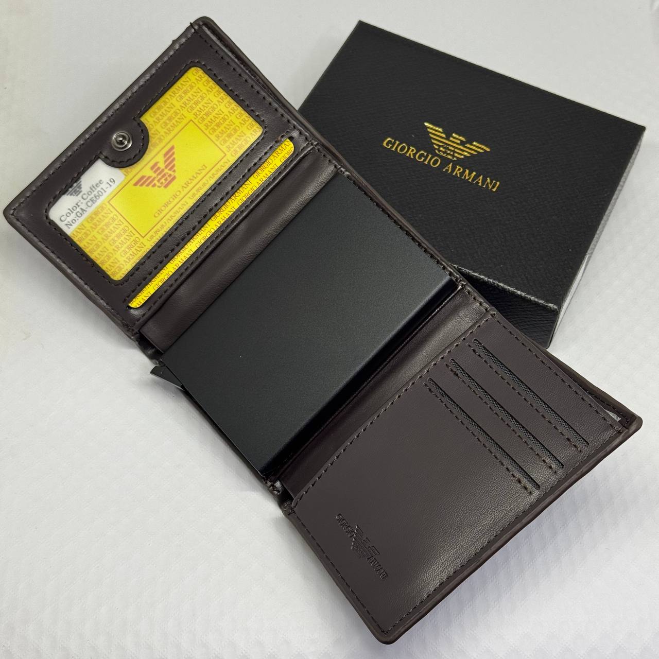 Armani Men's Slim Wallet Card Holder