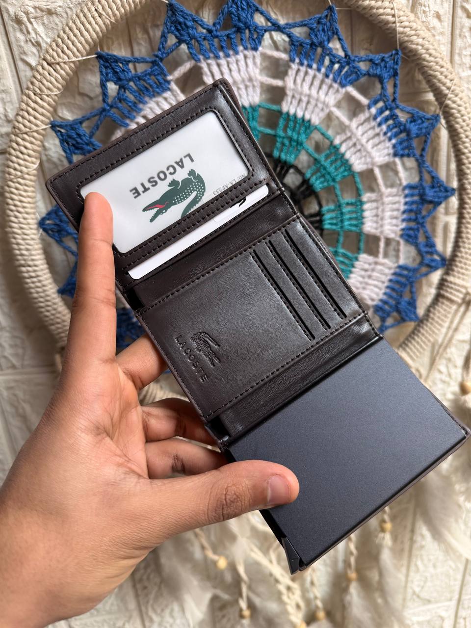 Lacoste Men's Slim Wallet & Card Holder