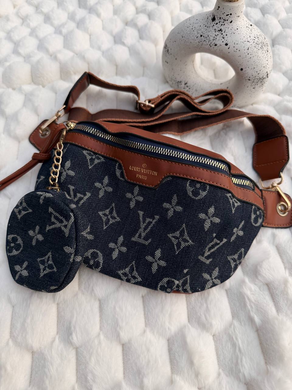 L-v Denim Crossbody Bag 2