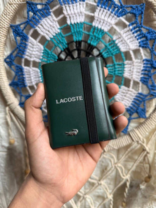green lacoste wallet