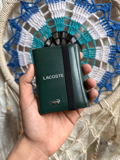 green lacoste wallet