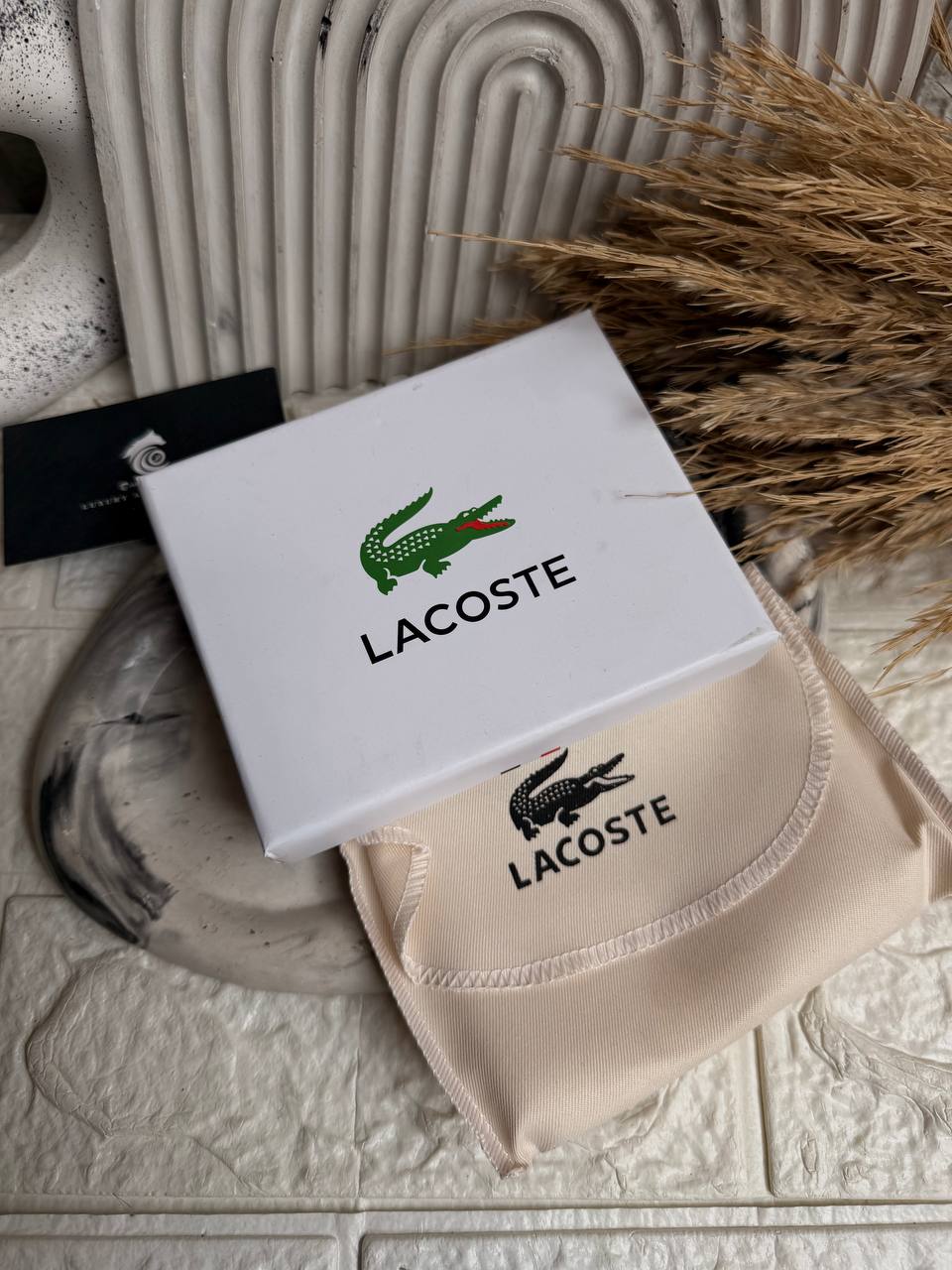 Lacoste Striped Men's Slim Wallet